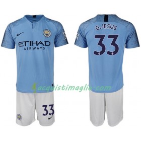Divisa di Calcio Manchester City G.JESUS 33 Bambino Prima 2018/2019